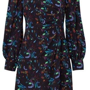Tanya Taylor Multicolor Floral Long Sleeve Dress